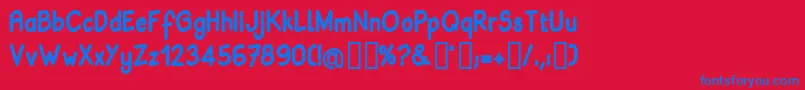 BABIB    Font – Blue Fonts on Red Background