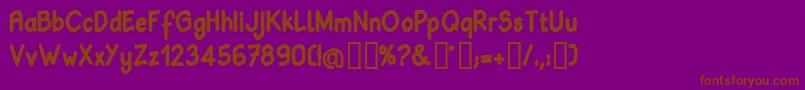 BABIB    Font – Brown Fonts on Purple Background