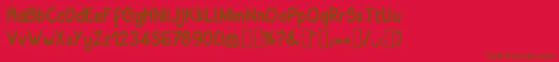 BABIB    Font – Brown Fonts on Red Background