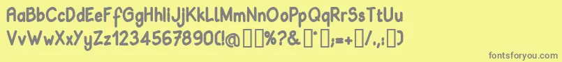 BABIB    Font – Gray Fonts on Yellow Background