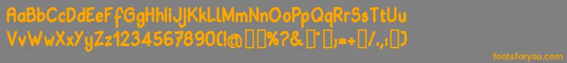 BABIB    Font – Orange Fonts on Gray Background