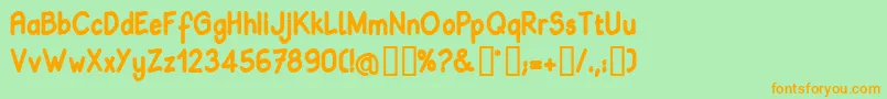 BABIB    Font – Orange Fonts on Green Background