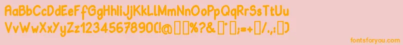 BABIB    Font – Orange Fonts on Pink Background