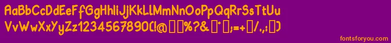 BABIB    Font – Orange Fonts on Purple Background