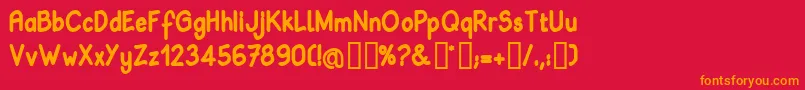 BABIB    Font – Orange Fonts on Red Background
