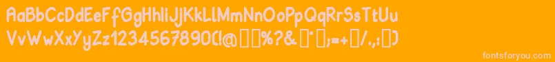 BABIB    Font – Pink Fonts on Orange Background