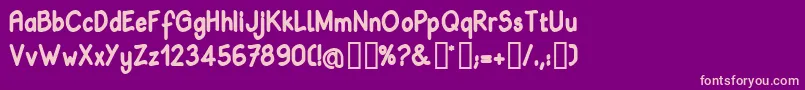 BABIB    Font – Pink Fonts on Purple Background