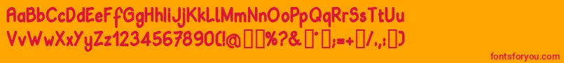 BABIB    Font – Red Fonts on Orange Background