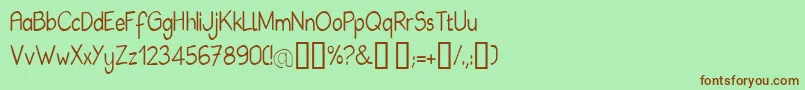 BABIE    Font – Brown Fonts on Green Background