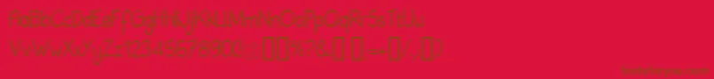 Шрифт BABIE    – коричневые шрифты на красном фоне