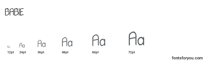 BABIE    (120404) Font Sizes