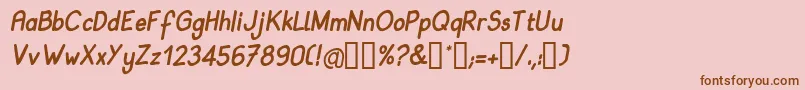 Шрифт BABII    – коричневые шрифты на розовом фоне