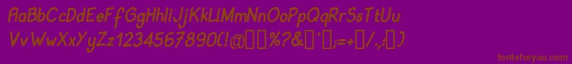 BABII    Font – Brown Fonts on Purple Background