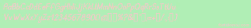 BABII    Font – Pink Fonts on Green Background