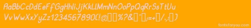 BABII    Font – Pink Fonts on Orange Background