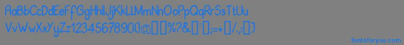 BABIL    Font – Blue Fonts on Gray Background