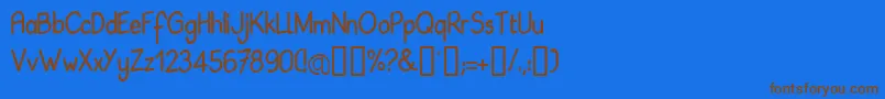 BABIL    Font – Brown Fonts on Blue Background