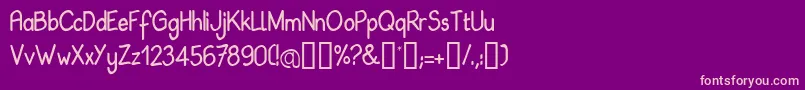 BABIL    Font – Pink Fonts on Purple Background