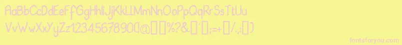BABIL    Font – Pink Fonts on Yellow Background