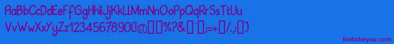 BABIL    Font – Purple Fonts on Blue Background