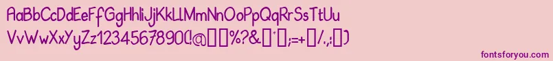 BABIL    Font – Purple Fonts on Pink Background