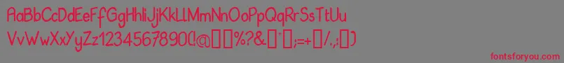 BABIL    Font – Red Fonts on Gray Background