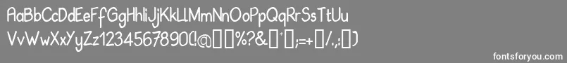 BABIL    Font – White Fonts on Gray Background