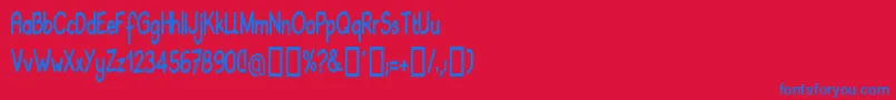 Шрифт BABIN    – синие шрифты на красном фоне