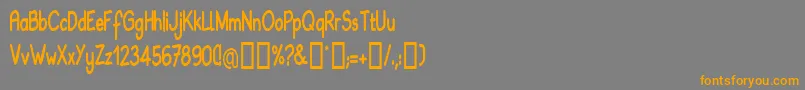 BABIN    Font – Orange Fonts on Gray Background