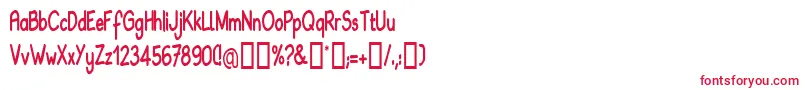 BABIN    Font – Red Fonts on White Background