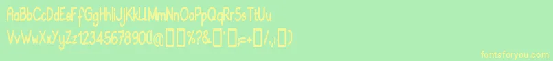 fuente BABIN    – Fuentes Amarillas Sobre Fondo Verde