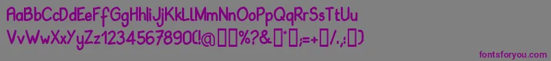 BABIRG   Font – Purple Fonts on Gray Background