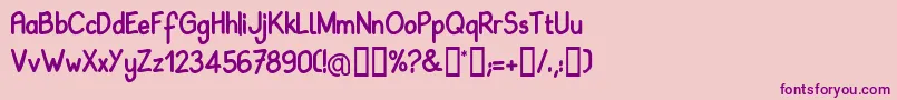 BABIRG   Font – Purple Fonts on Pink Background