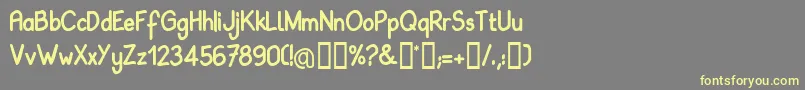 BABIRG   Font – Yellow Fonts on Gray Background