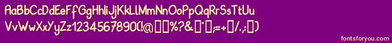 BABIRG   Font – Yellow Fonts on Purple Background