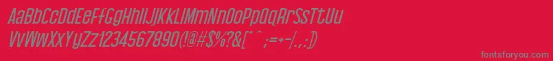 Baby Blues Italic Font – Gray Fonts on Red Background