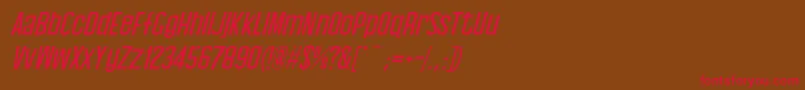Baby Blues Italic Font – Red Fonts on Brown Background