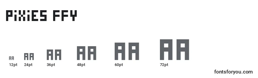 Pixies ffy Font Sizes