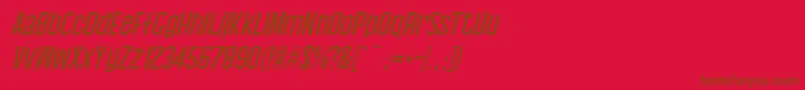 フォントBaby Blues Italic – 赤い背景に茶色の文字