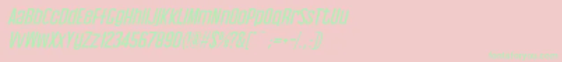 Baby Blues Italic-Schriftart – Grüne Schriften auf rosa Hintergrund