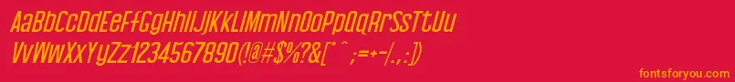 Baby Blues Italic Font – Orange Fonts on Red Background