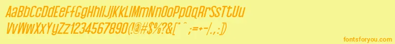 Baby Blues Italic Font – Orange Fonts on Yellow Background