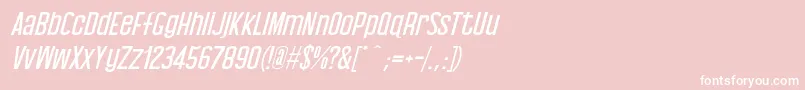 フォントBaby Blues Italic – ピンクの背景に白い文字