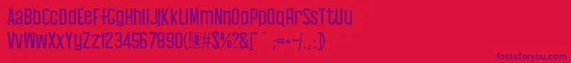 Шрифт Baby Blues – фиолетовые шрифты на красном фоне