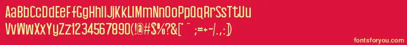 Baby Blues Font – Yellow Fonts on Red Background