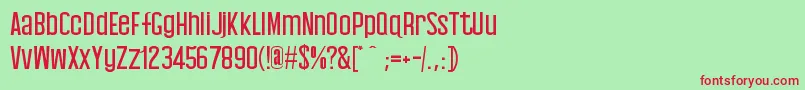 Baby Blues Font – Red Fonts on Green Background