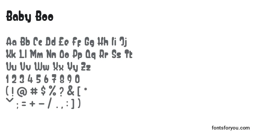 Czcionka Baby Boo – alfabet, cyfry, specjalne znaki
