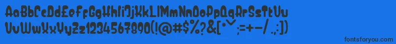 Baby Boo Font – Black Fonts on Blue Background