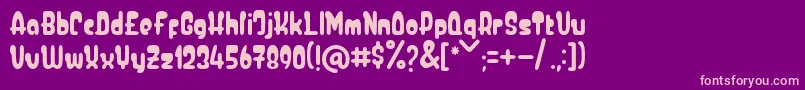 Baby Boo Font – Pink Fonts on Purple Background