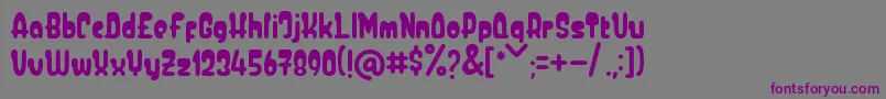 フォントBaby Boo – 紫色のフォント、灰色の背景